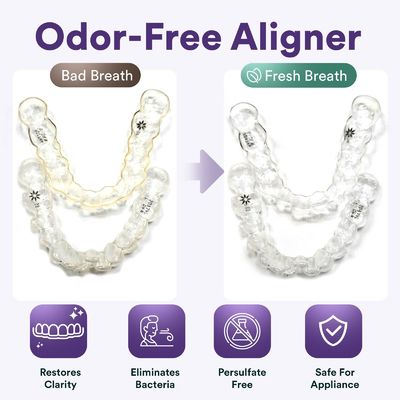 Retainer Cleaner Tablets Invisalign Cleaner Remove Stains 30 Count Grape Scented