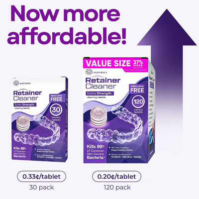 Retainer Cleaner Tablets Invisalign Cleaner Remove Stains 30 Count Grape Scented