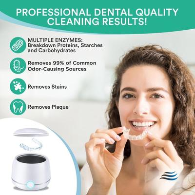 16 Oz Ultrasonic Retainer Cleaner Solution Concentrate Cleans Mouthguards Invisalign Mint