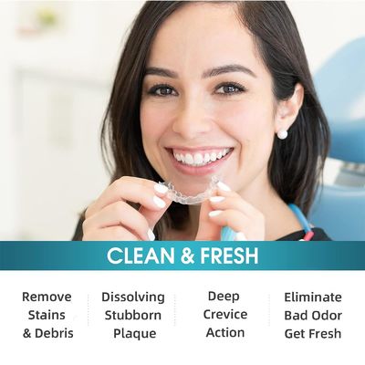 96 Tablets Retainer Cleaner Tablets Invisalign Cleaner Remove Stains 3 Month Nature Supply