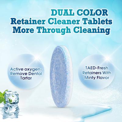 96 Tablets Retainer Cleaner Tablets Invisalign Cleaner Remove Stains 3 Month Nature Supply
