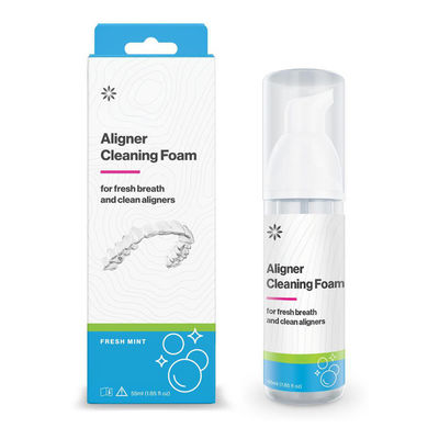 Cruelty Free Aligner Cleaning Foam , Aligner And Retainer Cleaner 55Ml On The Go Design