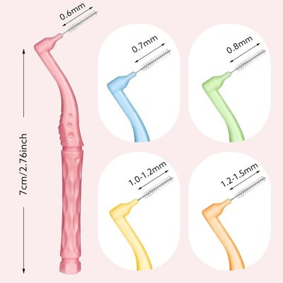 50pcs Interdental Brushes 5 Sizes Set Soft Dental Brushes With Braces Oral Cleaning