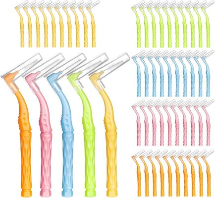 50pcs Interdental Brushes 5 Sizes Set Soft Dental Brushes With Braces Oral Cleaning