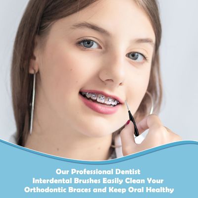 OEM Logo 120 Pieces Braces Flossers Soft Bristles 360 Degree Bendable Oral Care