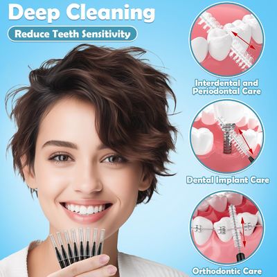 OEM Logo 120 Pieces Braces Flossers Soft Bristles 360 Degree Bendable Oral Care