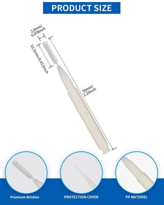 Interdental Brush Picks 80 PCS Braces Brush Disposable Toothpick White Colors