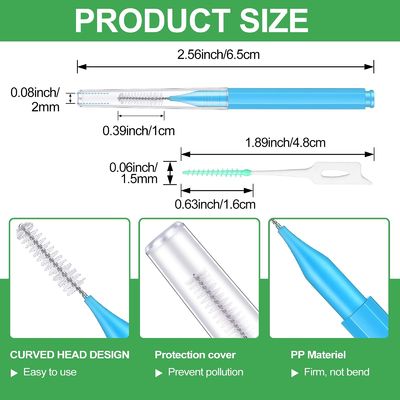 250 Pcs Interdental Brush Set Oral Hygiene Cute Color Plaque Removal Custom Design