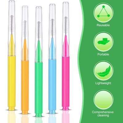 250 Pcs Interdental Brush Set Oral Hygiene Cute Color Plaque Removal Custom Design