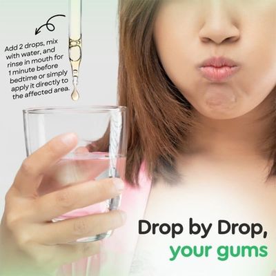 Menthol Flavor 3 PCS Gum Relief Drops Natural Gum Liquid Drops Mouthwash