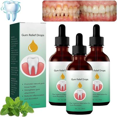 Menthol Flavor 3 PCS Gum Relief Drops Natural Gum Liquid Drops Mouthwash