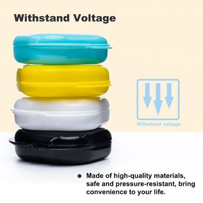 Teeth Retainer Case With Vent Holes 4 Pcs Denture Cases Tight Snap Lock Easy Use