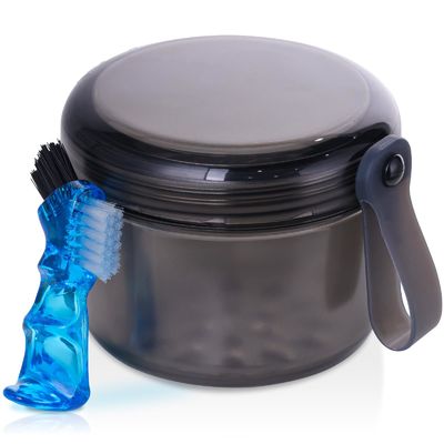 Custom Size Adult Denture Case Leak Proof Denture Bath Cup For Travel