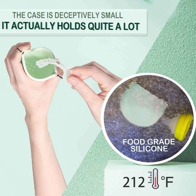 Military Green Color Silicone Retainer Case Soft Upgraded For Girl Women Men Travel