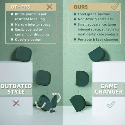 Military Green Color Silicone Retainer Case Soft Upgraded For Girl Women Men Travel