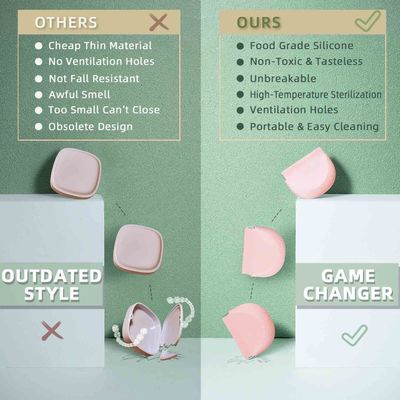 Multiple Uses Silicone Retainer Case With Lanyard Travel Holder For Women Kids Men