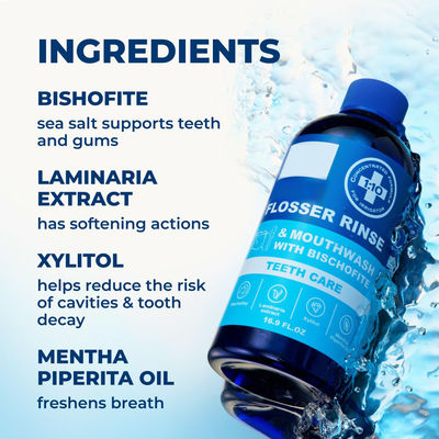 Concentrated Water Flosser Rinse Mouthwash Mint Flavor 2 Pack 33.8 Fl.Oz