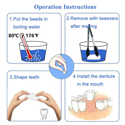 OEM Moldable Fake Teeth Tooth Repair Kit , Quick Fix Broken Tooth Repair Kit