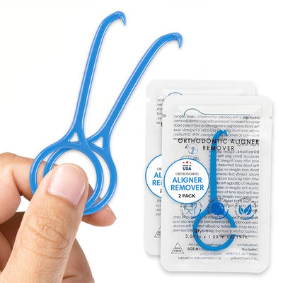 Clear Aligner Removal Tool Invisible Removable Braces Remover Key 2 Pack Blue Color