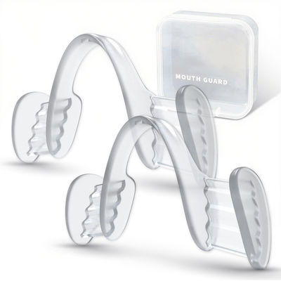 2set Mouth Guard To Stop Clenching Teeth At Night With Travel Hygiene Case BPA Free