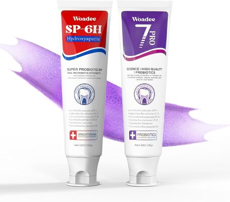 SP-6H Formula Whitening Toothpaste Set Hydroxyapatite Toothpaste, Red + Purple