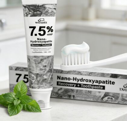 10% Medical-Grade Nano Hydroxyapatite Toothpaste - Fluoride-Free Whitening Toothpaste for Enamel Repair