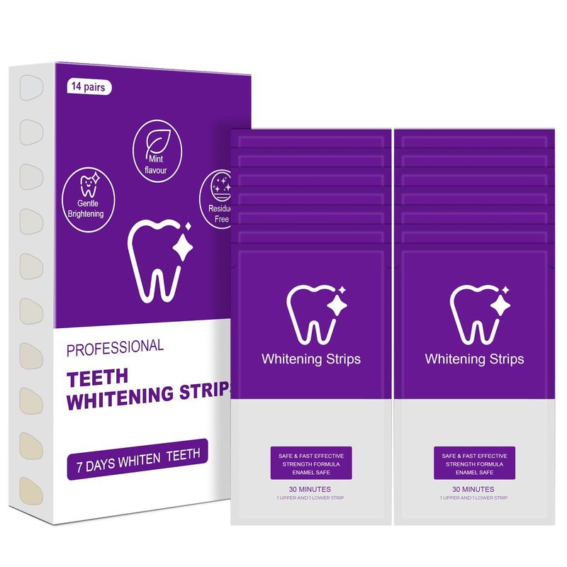 Remove Tough Stains Dental Whitening Strips Deeply White 28 Strips 14 Treatments