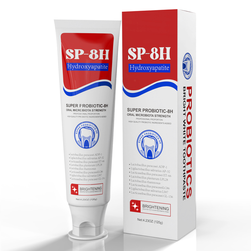 Custom Logo 4.23 Oz SP-8 Hydroxyapatite Probiotic Toothpaste Mint Flavor Fluoride Free