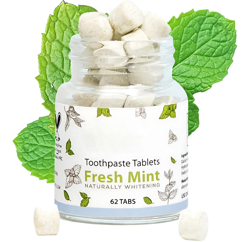 OEM Nano Hydroxyapatite Toothpaste Tabs Fluoride Free Fresh Mint 62 Tablets