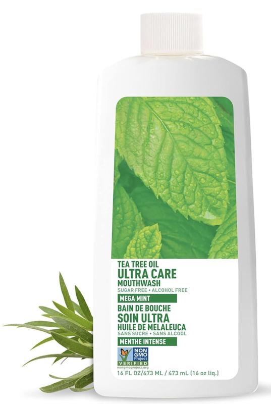 473ML Natural Tea Tree Oil Oral Mouthwash Mega Mint Freshens Breath Mouth Rinse