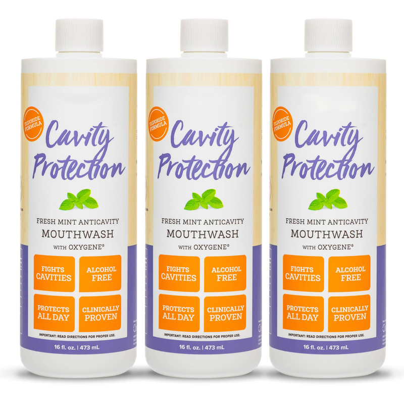 3 Pack Cavity Protection Fluoride Mouthwash ATC Anticavity Mouthwash For Sensitive Teeth