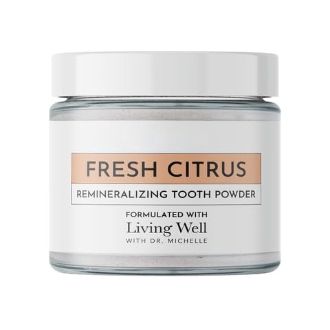 Natural Oral Care Remineralizing Tooth Powder Fluoride Free Fresh Citrus Private Labels