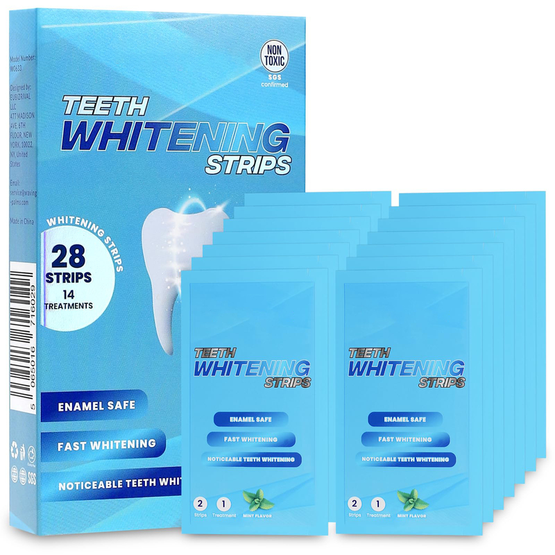 Professional Dental Enamel Safe Whitening Strips Individually Wrapped 28 Strips