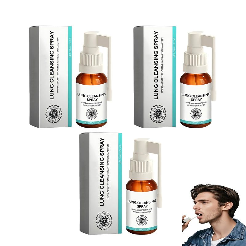 1 Pack Cleansing Mouth Spray Mint Scent Herbal Lung Cleansing Spray
