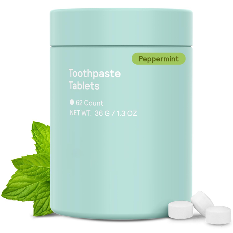 OEM Nano Hydroxyapatite Toothpaste Tablets Without Fluoride Travel Size 62 Count