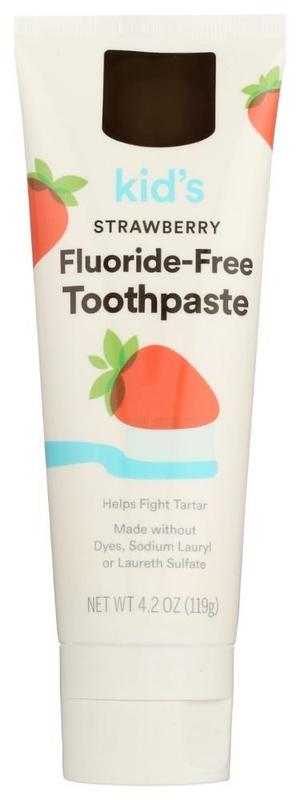 Kid's Fluoride Free Toothpaste Strawberry Flavor 4.2 Ounce Custom Brand