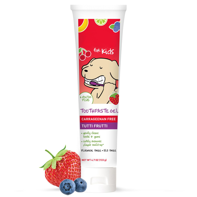 4.7oz Fluoride Free Toothpaste Gel For Kids Tutti Frutti Flavor Safe For Babies
