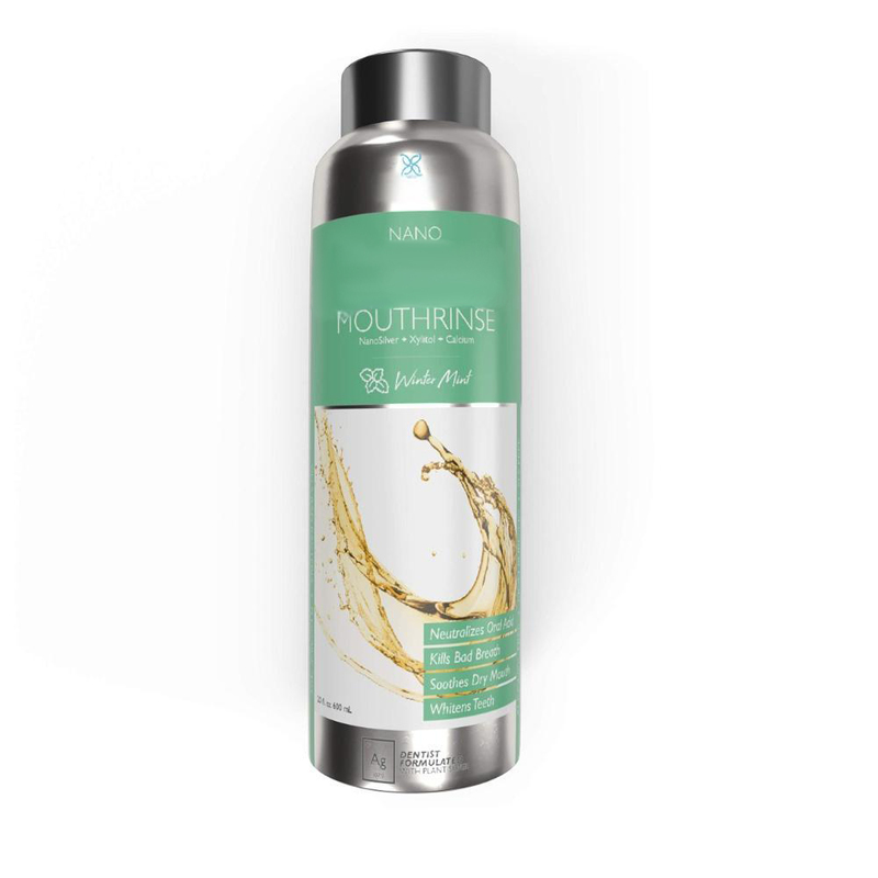 Dentist Formulated Nano Silver Xylitol Mouthwash With Calcium Fluoride Free Wintermint