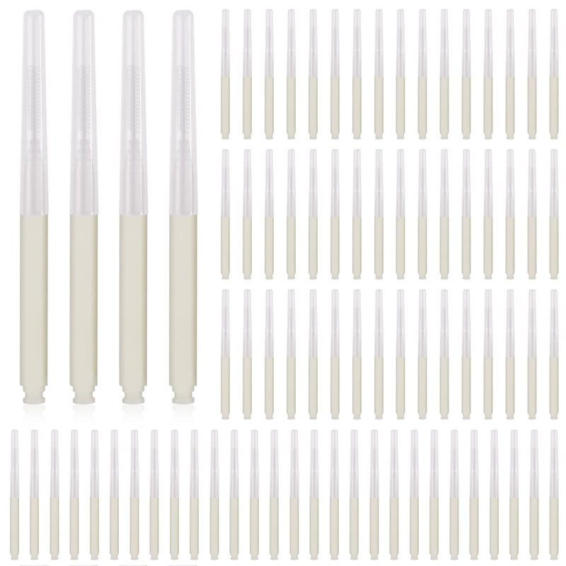 Interdental Brush Picks 80 PCS Braces Brush Disposable Toothpick White Colors