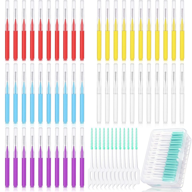 250 Pcs Interdental Brush Set For Braces , Disposable Braces Flossers Stylish Color