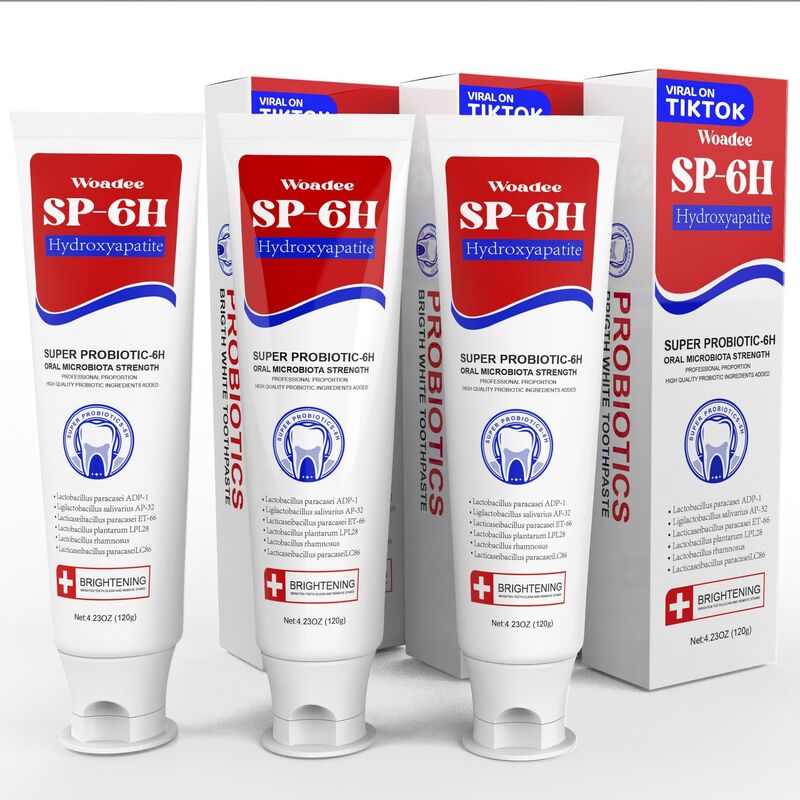 3PCS SP-6 Hydroxyapatite Whitening Toothpaste for Enamel Protection and Refreshing Mint Flavor