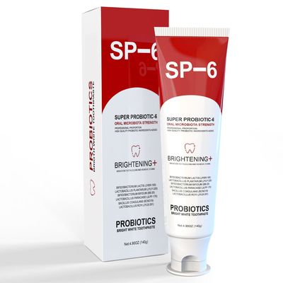 Non Fluoride SP-6 Probiotic Whitening Toothpaste 6 Probiotics Formula 4.9Oz 140g Gum Health